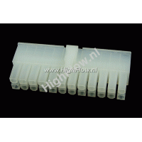 24-pin ATX Male connector housing, White Transparent