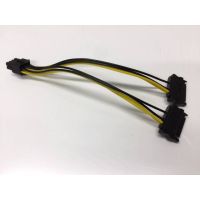 Internal power adapter cable for 8-pin (2x 4-pin) EPS12V / CPU, 8 pin to SATA x 2 pcs