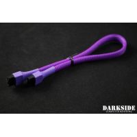 DarkSide 30cm (12") SATA 2.0/3.0 7P 180° to 180° cable with latch - Purple UV