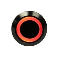 Lamptron 19mm RING Orange LATCHING Illuminated Switch Black