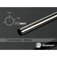 Bitspower None Chamfer Brass Hard Tubing OD12MM Black Sparkle - Length 500 MM - BP-NCBHT12BS-L500