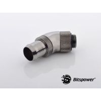 Bitspower G1/4" Dual Rotary 45-Degree 1/2" Fitting - Black Sparkle