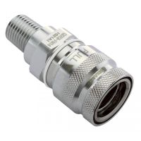 Koolance QDT3 EPDM Female Quick Disconnect No-Spill Coupling, Male Threaded, 1/4 NPT