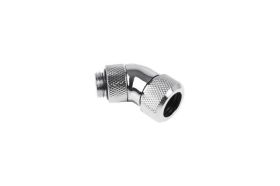 Alphacool Eiszapfen 13mm HardTube compression fitting 45° rotatable G1/4 for plexi- brass tubes (rigid or hard tubes) - knurled - chrome