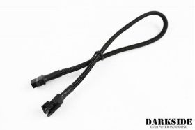 DarkSide 12" (30cm) RGB Extension M/F Cable - Jet Black - DS-0502
