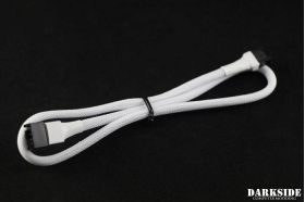 DarkSide 4-Pin 50cm (19.5″) M/F PWM Fan Sleeved Extension Cable - White