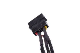 Phobya adapter 4Pin Molex to 3Pin 5V/7V/12V 30cm - black