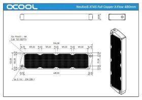 Alphacool NexXxoS XT45 Full Copper X-Flow 480mm radiator