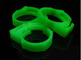 PrimoChill Nylon Hose Clamps for 1/2" OD Tubing - UV Green