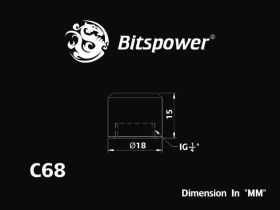 Bitspower Deep Blood Red IG1/4" Multi-Link Adapter - BP-DBRWP-C68