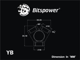 Bitspower Deep Blood Red Y-Block With Triple IG1/4" - BP-DBRYB
