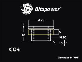 Bitspower G1/4" Deep Blood Red CaseTop Water-Fill SET - BP-DBRWP-C04