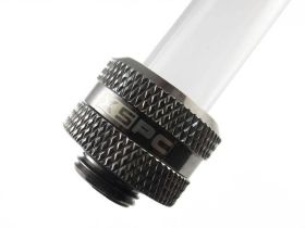 XSPC G1/4" to 14/10mm PETG/Acrylic/Hard Tube Triple Seal Fitting - BLACK CHROME