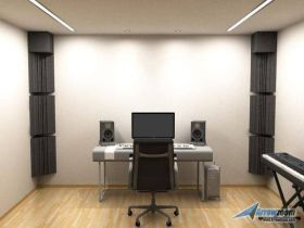 Arrowzoom Acoustic Panels Sound Absorption Studio Soundproof Foam - 4 pcs Corner Bass Trap Large Set