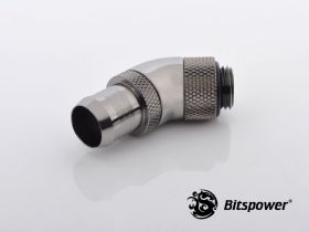 Bitspower G1/4" Dual Rotary 45-Degree 1/2" Fitting - Black Sparkle