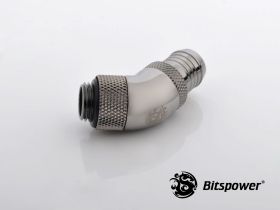 Bitspower G1/4"  Dual Rotary 45-Degree 1/2" Fitting - Black Sparkle