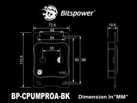 Bitspower CPU Block Summit M Pro - Black ( AMD ver. )