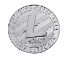 Litecoin Silver Plated LTC Coin - Collectible