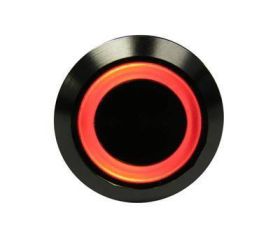 Lamptron 19mm RING Orange LATCHING Illuminated Switch Black