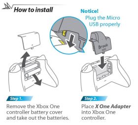 Brook X One Adapter - Xbox One to Switch/PS4/PC (XID) with Battery Pack