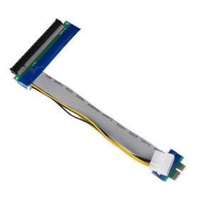 PCI-Express PCI-E x1 to x16 Extension Cable Riser with Molex Power - 20cm
