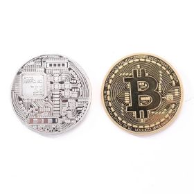 Bitcoin Gold or Silver Plated BTC Coin - Collectible