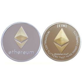 Ethereum Gold or Silver Plated ETH Coin - Collectible