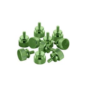 CableMod Anodized Aluminum Thumbscrews 10 Pack - UNC 6-32 Green