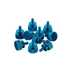 CableMod Anodized Aluminum Thumbscrews 10 Pack - UNC 6-32 Light Blue