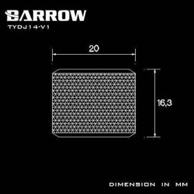 Barrow G1/4 - 14mm OD Twin Seal Hard Tube Extension - White