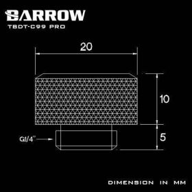 Barrow G1/4 -14mm OD Twin Seal Hard Tube Push Fitting - White