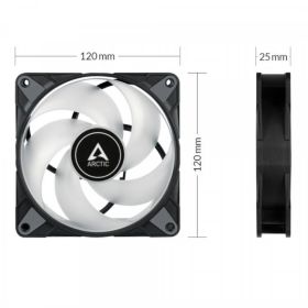 Arctic P12 PWM PST A-RGB 0db 120mm Fan - Black