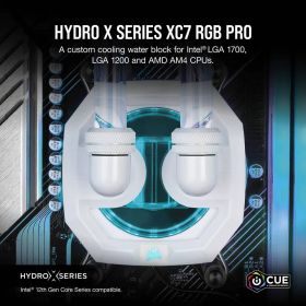 Corsair Hydro X Series XC7 RGB PRO CPU Water Block (1700/1200/AM4) - White