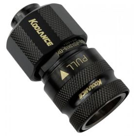 Koolance QD3 Female Quick Disconnect No-Spill Coupling, Compression for 13mm x 19mm (1/2in x 3/4in) - Black