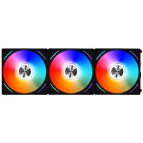 Lian Li UNI AL120 RGB PWM Black 120mm Fan - Triple Pack