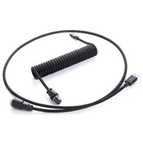 CableMod Pro Coiled Keyboard Cable USB A to USB Type C - Midnight Black (150cm)