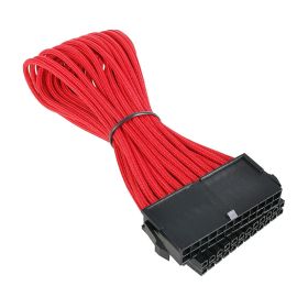 BitFenix PSU 24-Pin Verlengkabel - 30cm Sleeved Red/Black