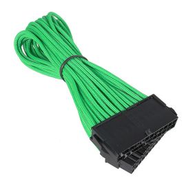 BitFenix PSU 24-Pin Extension Cable - 30cm Sleeved Green/Black