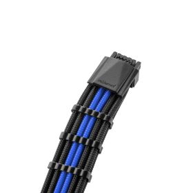 CableMod Pro ModMesh 12VHPWR PCI-e Cable Extension 16-pin to Triple 8-pin, 45cm (Black / Blue)