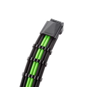 CableMod Pro ModMesh 12VHPWR PCI-e Cable Extension 16-pin to Triple 8-pin, 45cm (Black / Light Green)